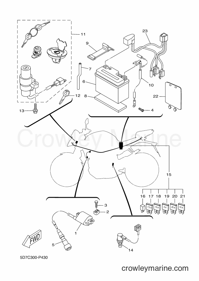 2015 Sport Bike MT125 - MT125 (5D7C) [080] - ELECTRICAL 1