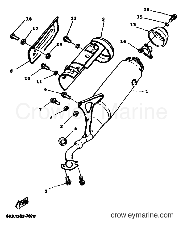 2001 Scooter YN100 - YN100 (5KKE) [010] - EXHAUST