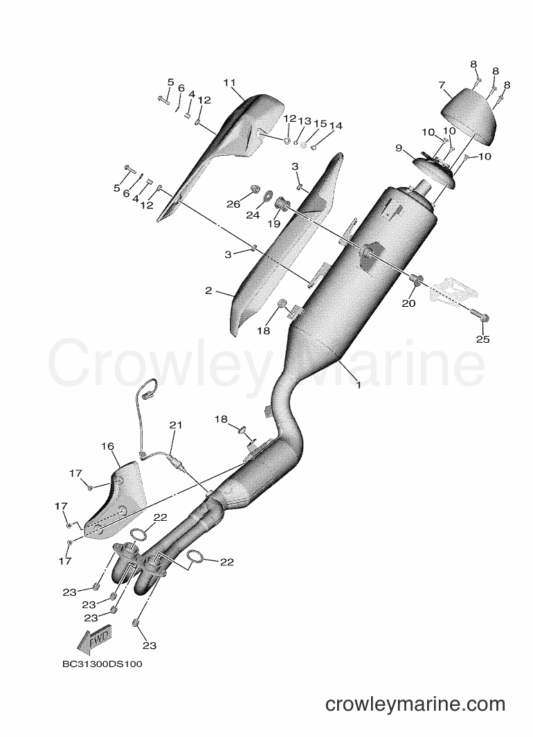 2018 Scooter XP530D-A - XP530D-A (BC38) [050] - EXHAUST