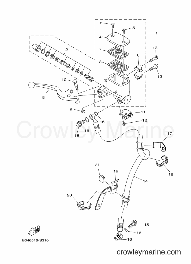 2017 Street Bike MTN320 - MTN320 (B055) [010] - FRONT MASTER CYLINDER