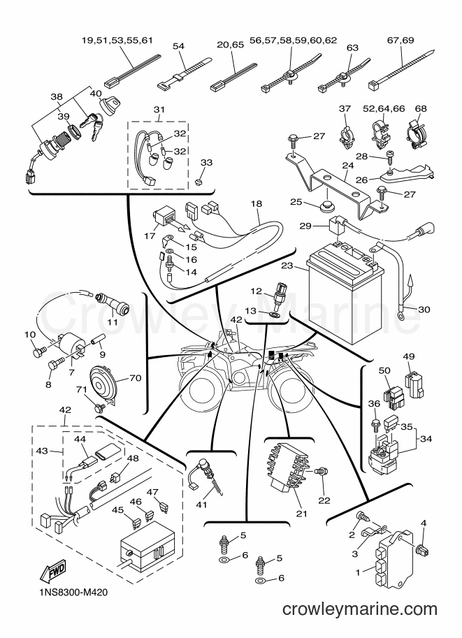 2013 ATV YFM350FWA - YFM350FWA (1NS8) [010] - ELECTRICAL 1
