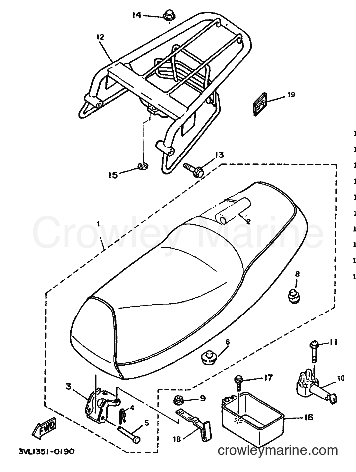 1992 Scooter CW50 - CW50 (3WV2) [999] - SEAT & CARRIER