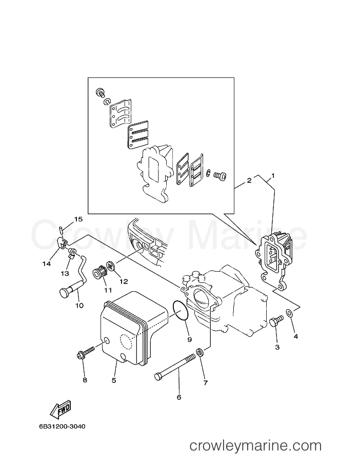 Yamaha Motors E15DMHL (6B49) [140] - INTAKE