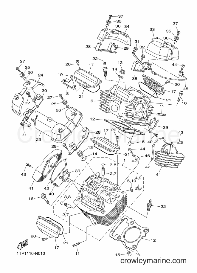 Yamaha Motors XVS950CU (2DE3) [010] - CYLINDER HEAD