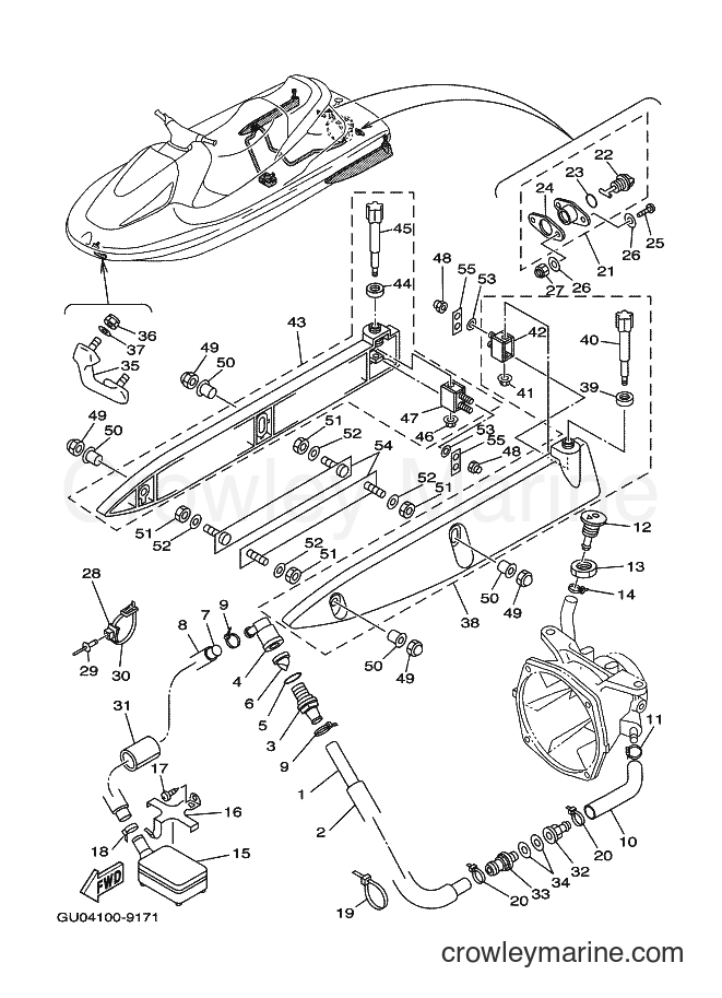 Yamaha Motors JET FOT GP800Y (66E7) [010] - HULL & DECK