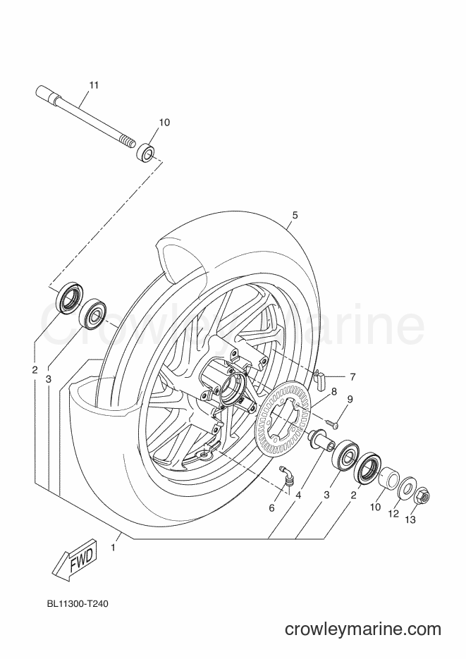 Yamaha Motors YP400RA (BL11) [060] - FRONT WHEEL
