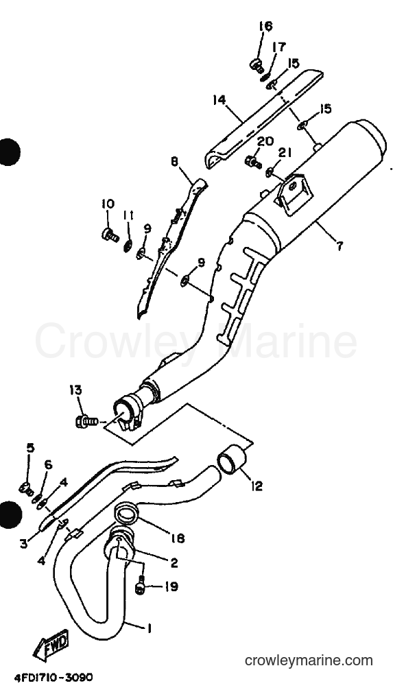 1993 Dirt Bike XT225 - XT225 (4BE6) [010] - EXHAUST