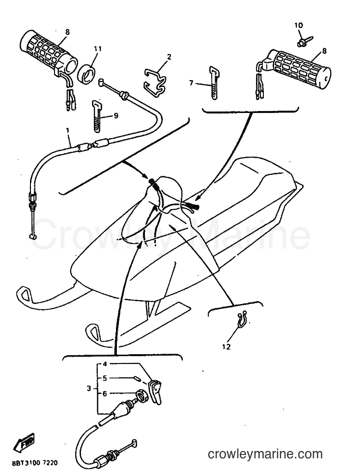 Yamaha Motors VX800 (8BU3) [020] - CONTROL CABLE