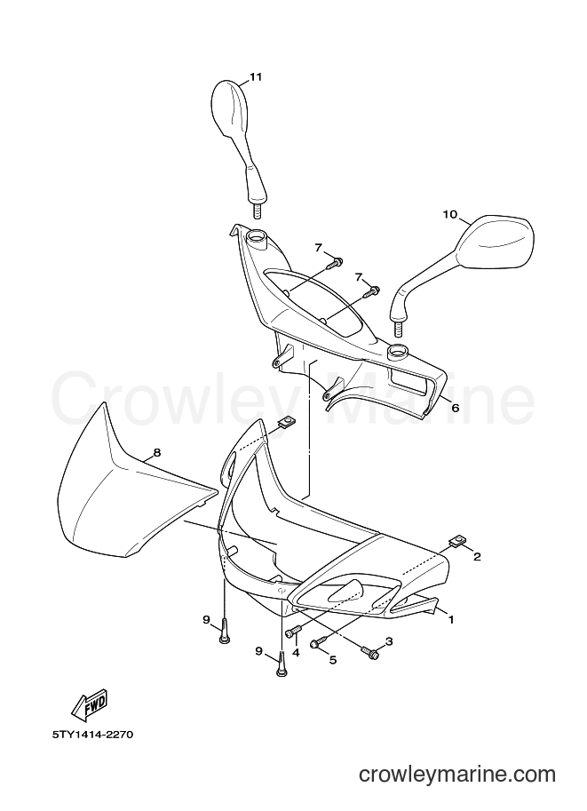 2005 Scooter XC125 - XC125 (5ML8) [040] - COWLING 1