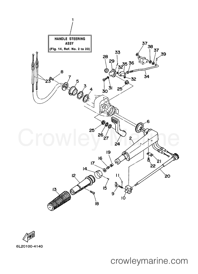 Yamaha Motors 25N (6L20) [050] - STEERING