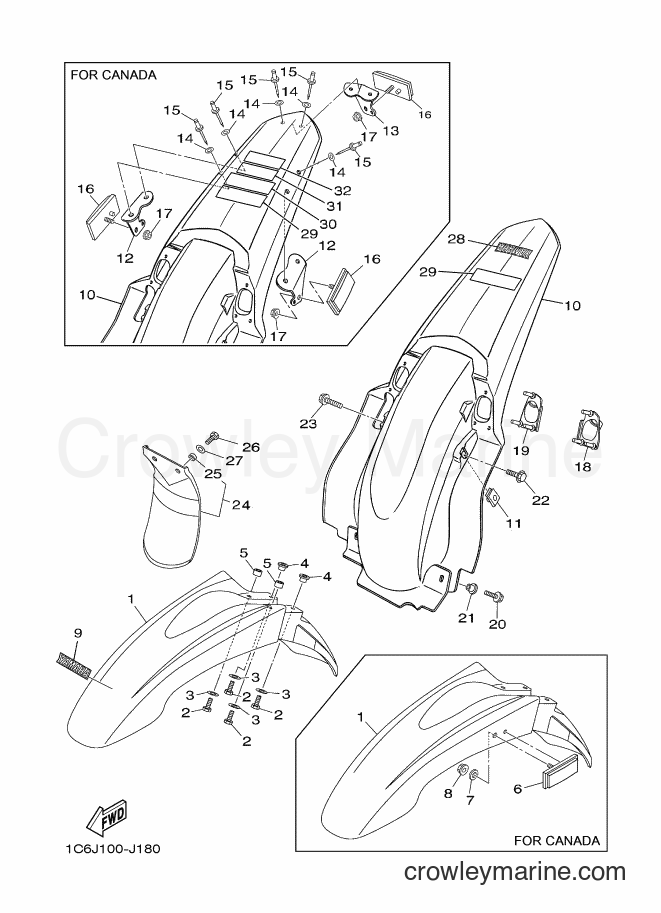 2010 Dirt Bike TT-R230 - TT-R230 (1C6J) [010] - FENDER