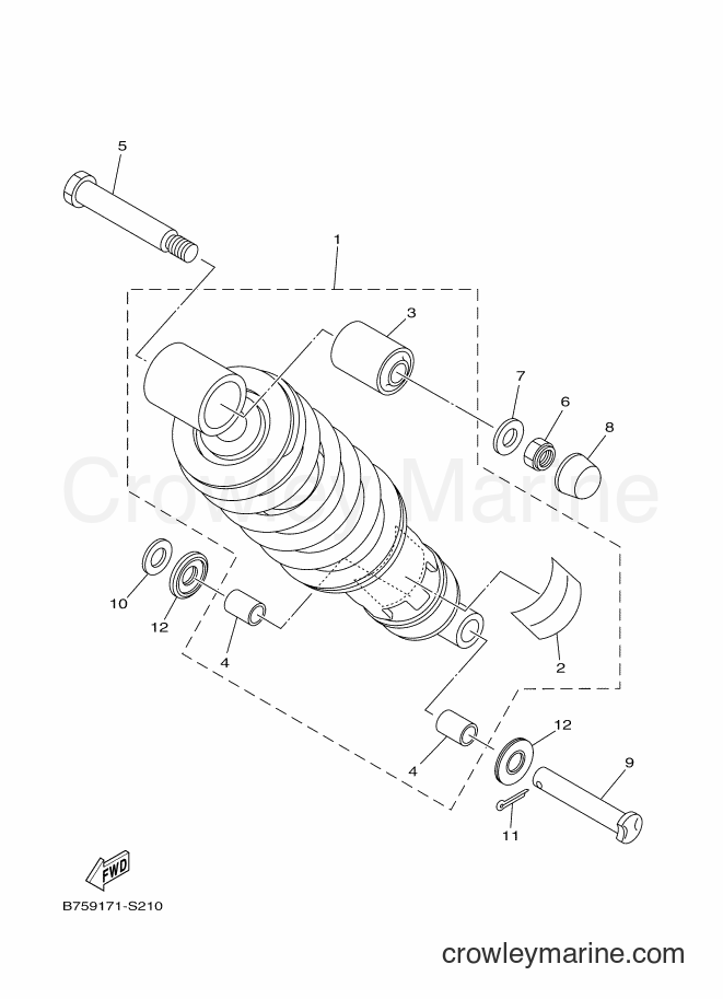 2017 Dirt Bike TW200E - TW200E (B759) [010] - REAR SUSPENSION