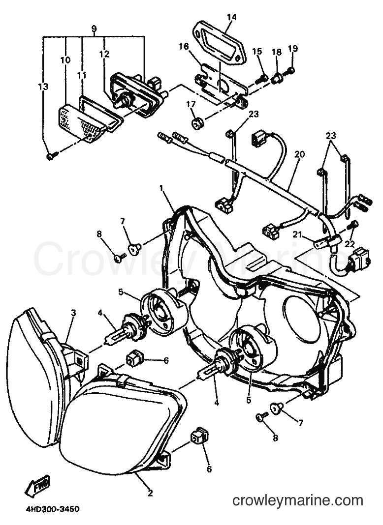 1993 Sport Bike YZF750SP - YZF750SP (4HT1) [999] - HEADLIGHT