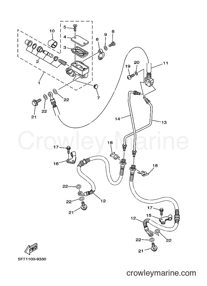 1999 ATV YFM350FWB - YFM350FWB (5FT3) [010] - FRONT MASTER CYLINDER