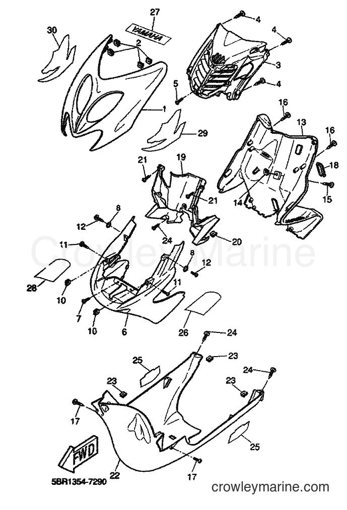 1999 Scooter YQ50 - YQ50 (5KF1) [010] - LEG SHIELD