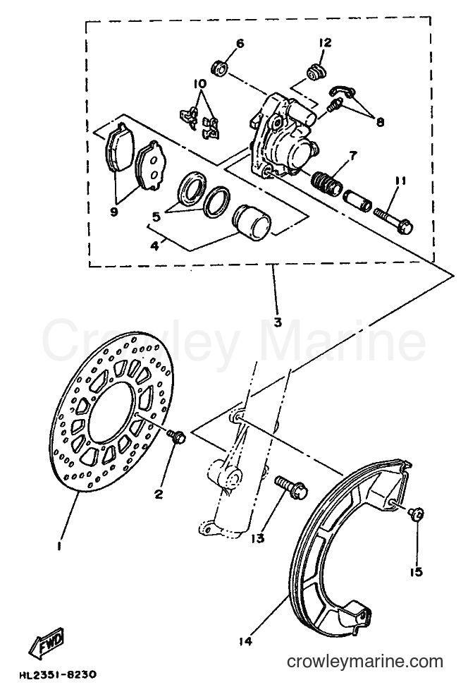 1992 Scooter DT50R - DT50R (4AD2) [999] - FRONT BRAKE CALIPER