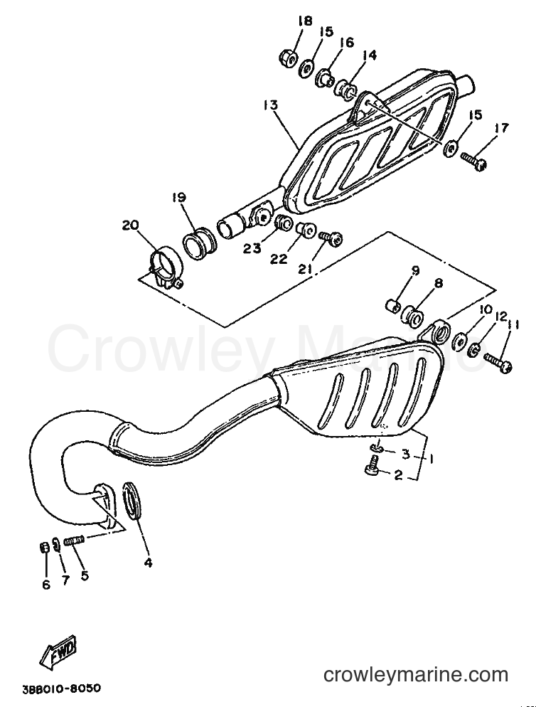 Yamaha Motors TY250R (4AJ2) [999] - EXHAUST