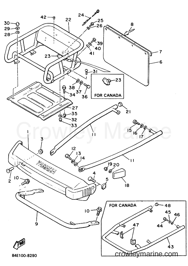 1988 Snowmobile BR250 - BR250 (84E0) [010] - BUMPER
