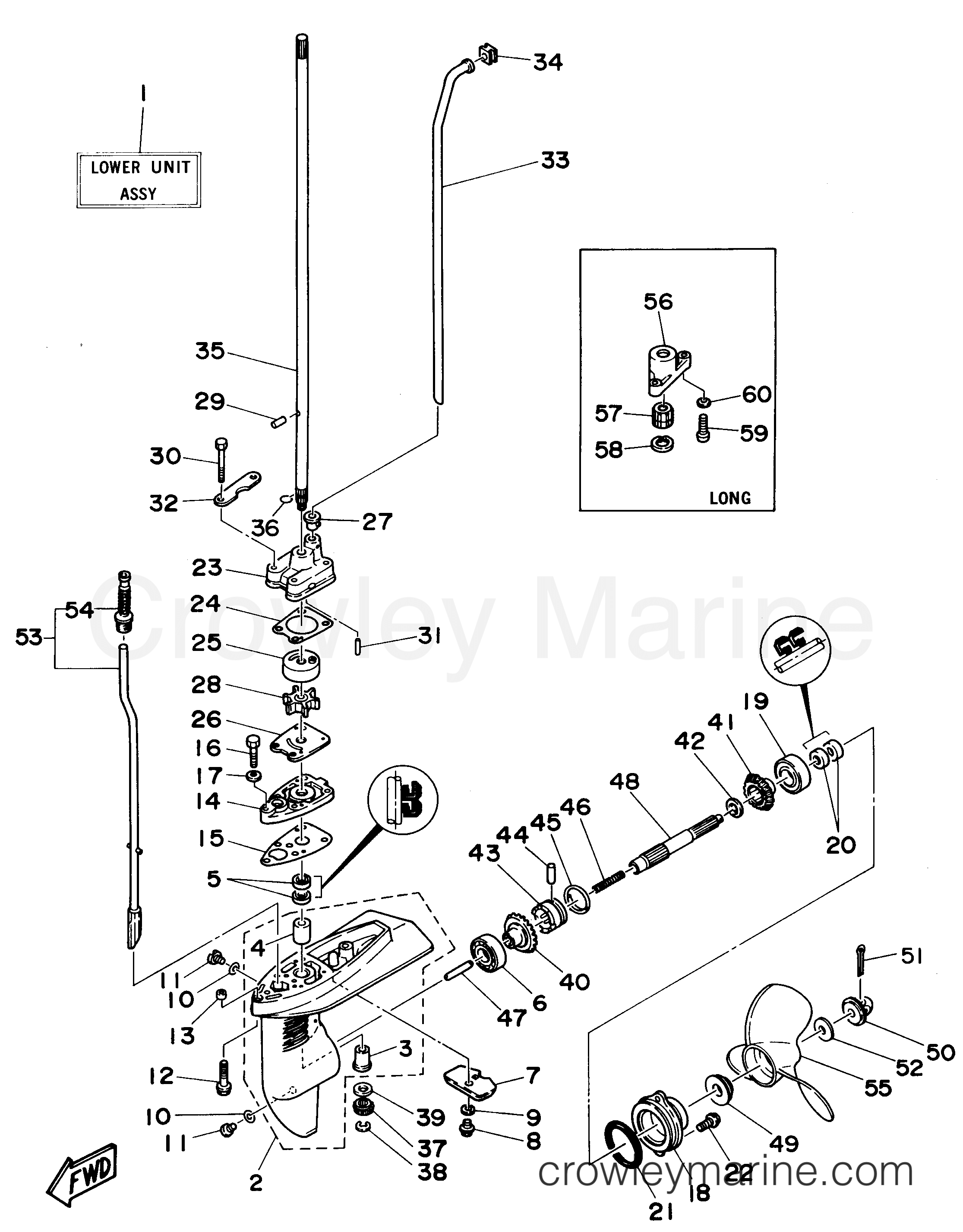Yamaha Motors 5MLHW - LOWER CASING DRIVE 1