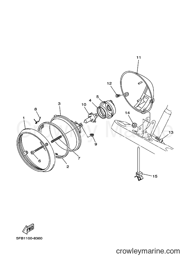 Yamaha Motors XVS650 (5EW1) [01A] - HEADLIGHT