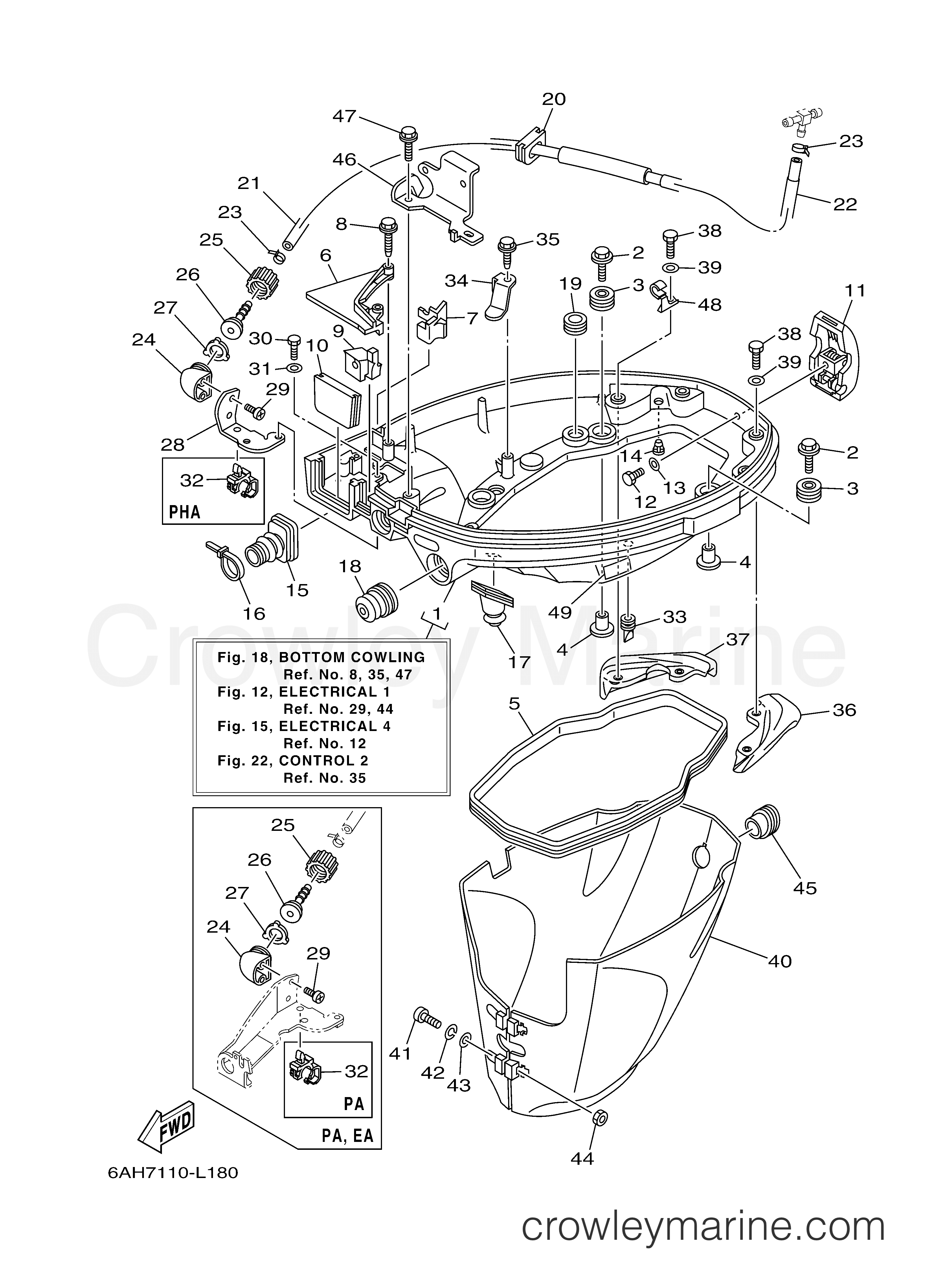 Yamaha Motors F20LPHA - BOTTOM COWLING