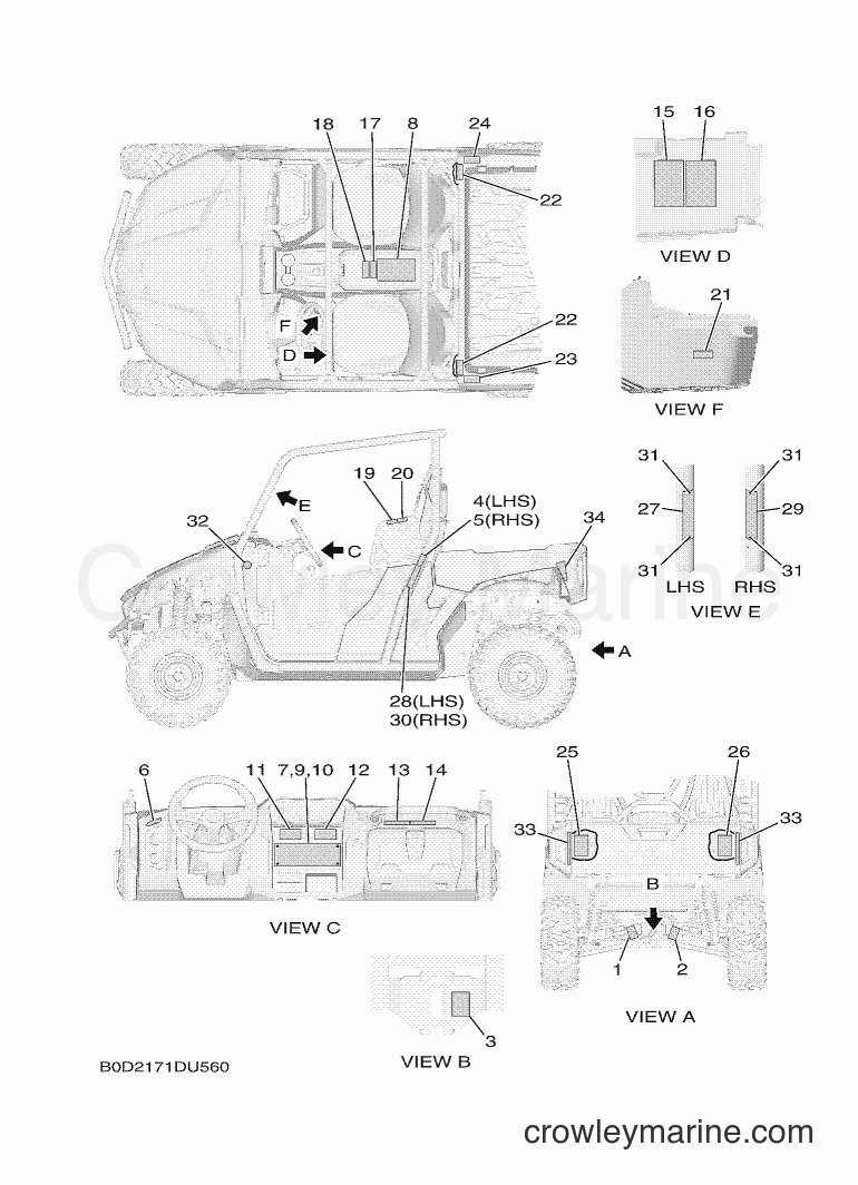 2019 ATV YXE850EBN - YXE850EBN (B0D2) [010] - EMBLEM & LABEL 1