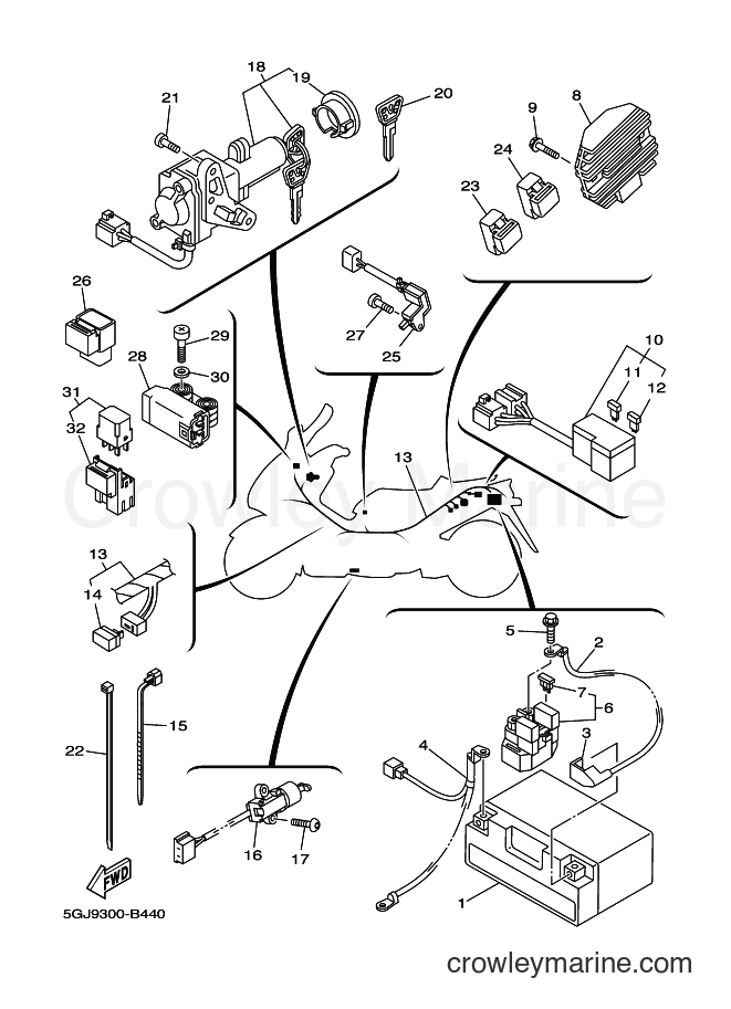 Yamaha Motors XP500 (5GJ9) [090] - ELECTRICAL 1