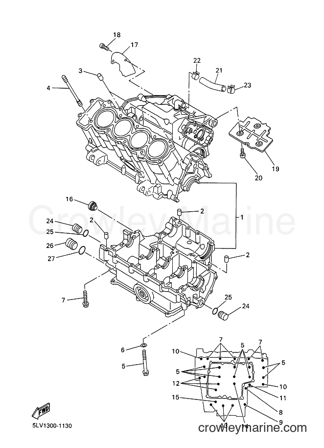 2002 Street Bike FZS1000 - FZS1000 (5LV8) [011] - CRANKCASE