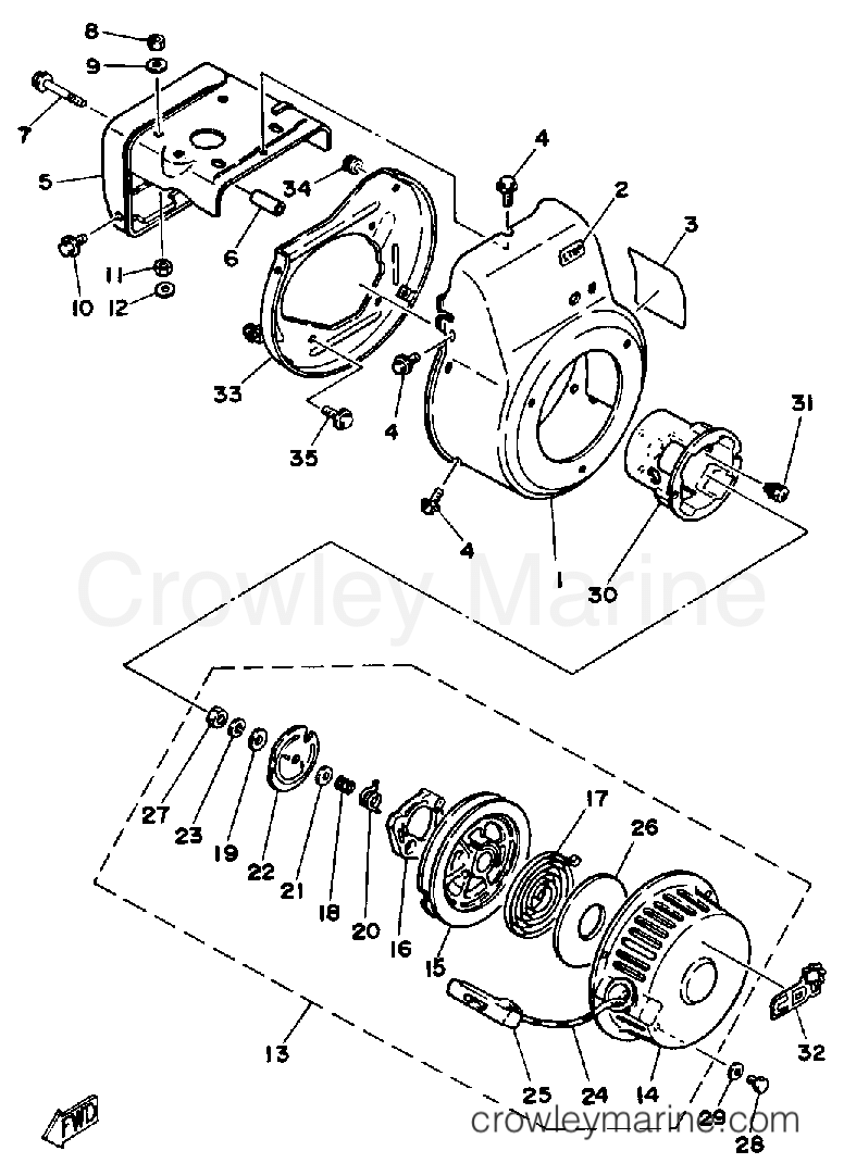Yamaha Motors EF2000 - AIR SHROUD - STARTER (~800100)