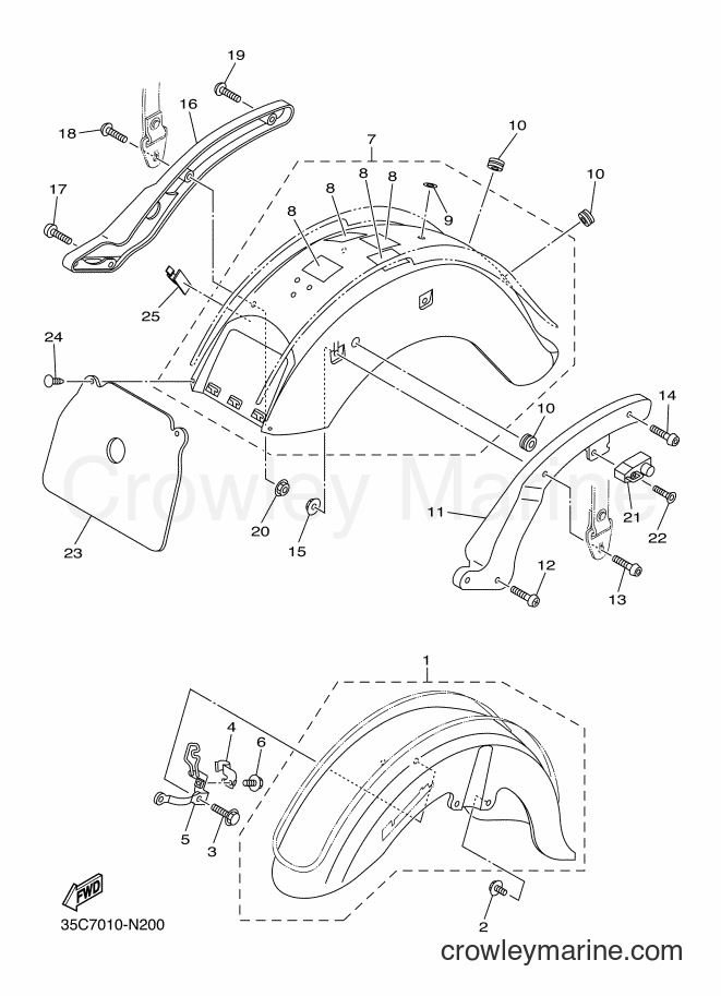 Yamaha Motors XVS400C (35C7) [010] - FENDER 1