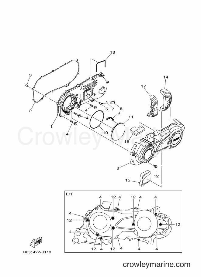 2017 Street Bike GDR155 - GDR155 (B651) [010] - CRANKCASE COVER 1