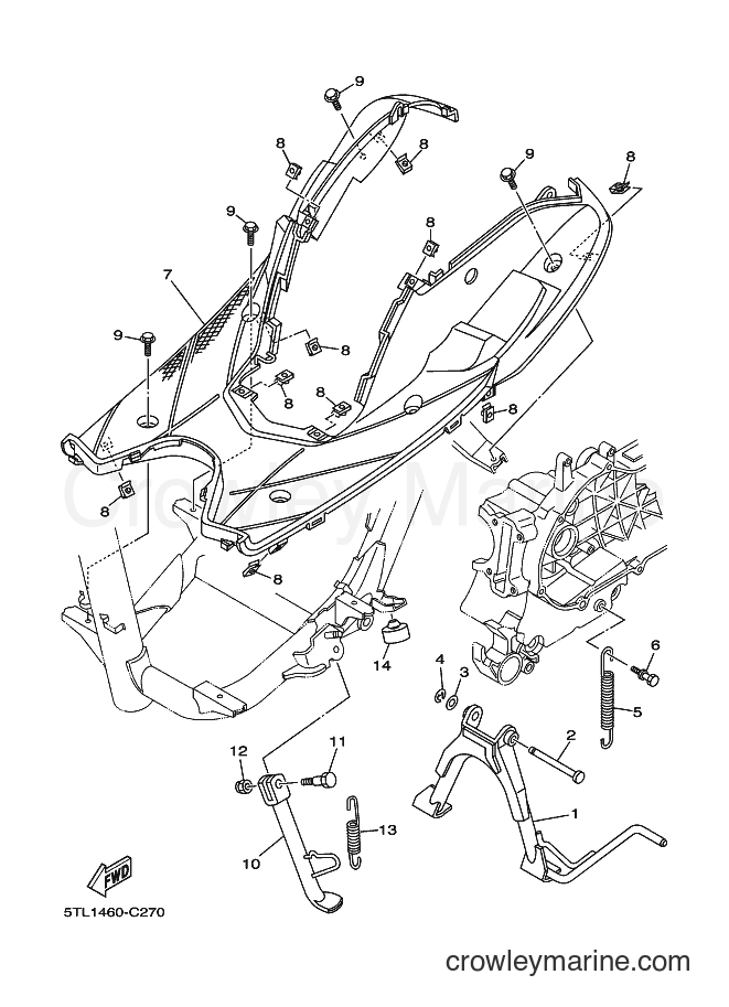 2006 Scooter AL115 - AL115 (5WPD) [010] - STAND & FOOTREST