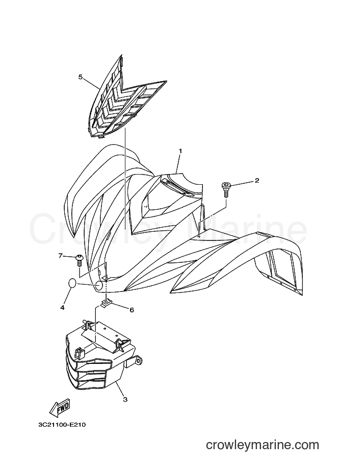 2008 ATV YFM450FAS - YFM450FAS (3C2E) [010] - FRONT FENDER