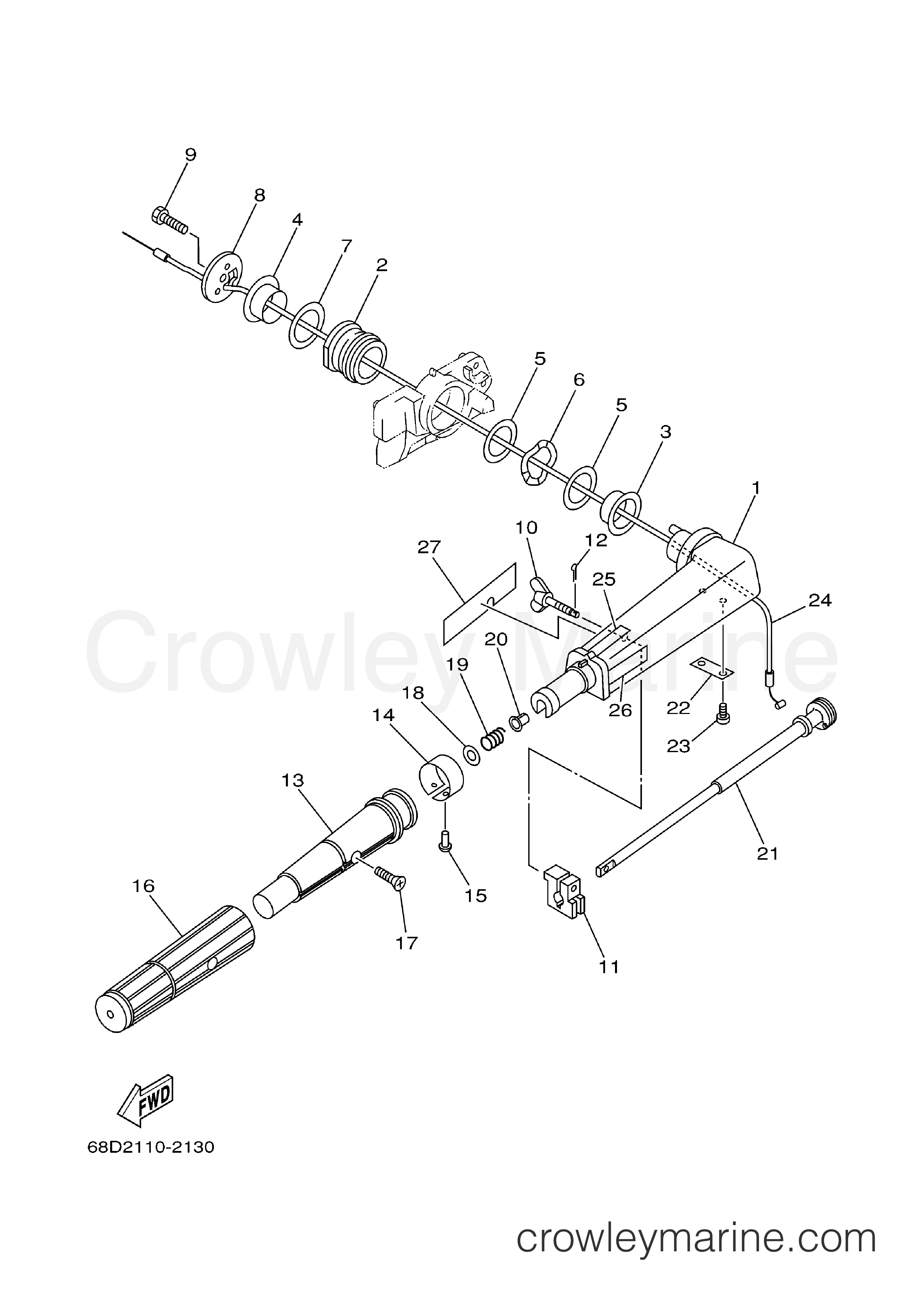 Yamaha Motors F4MLHB - STEERING