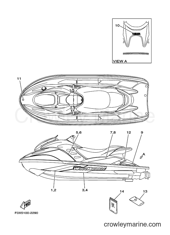 Yamaha Motors JET FOR GP1200 (67XE) [020] - GRAPHICS