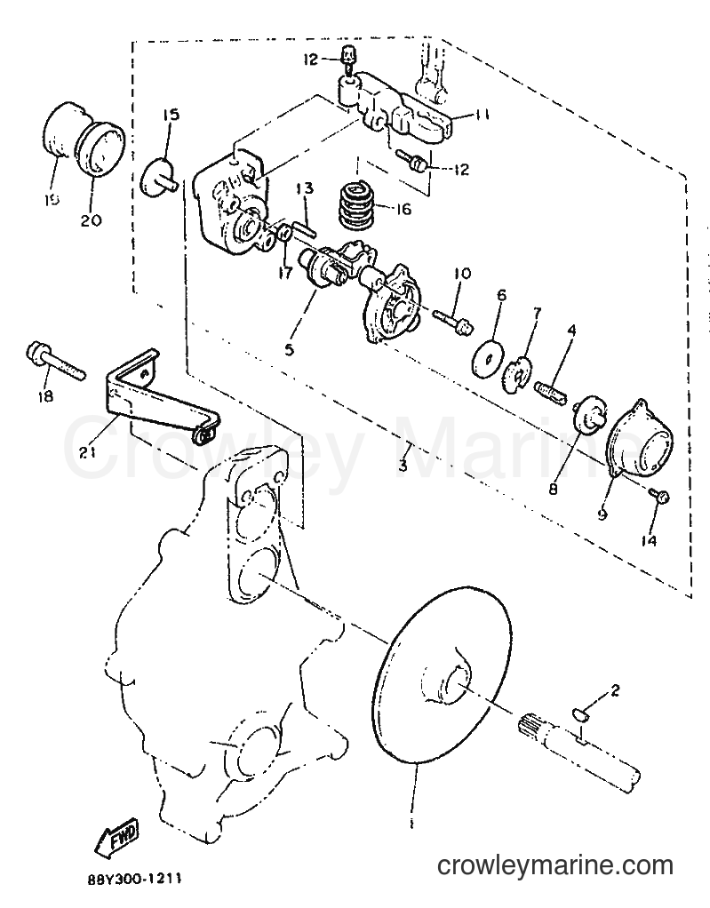 1992 Snowmobile PZ480 - PZ480 (87G3) [010] - BRAKE
