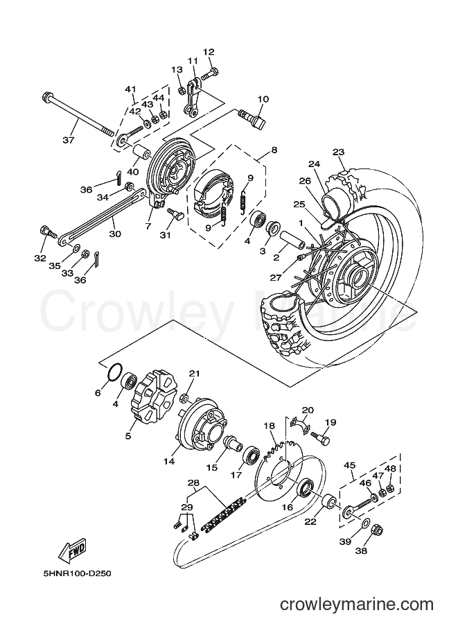 2006 Dirt Bike TT-R90E - TT-R90E (3P22) [010] - REAR WHEEL