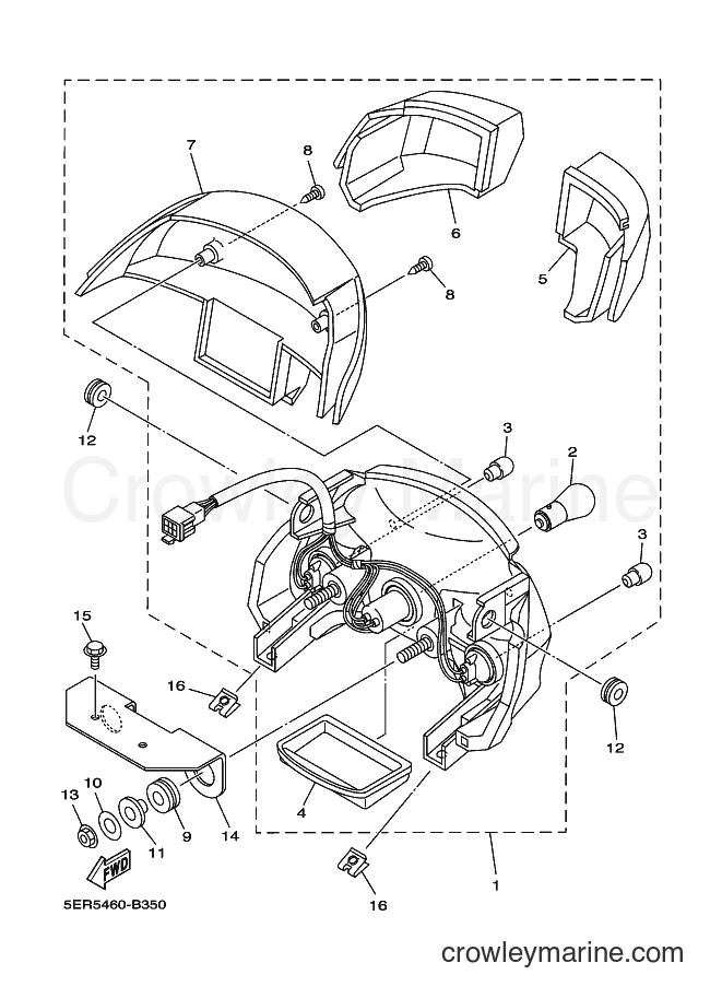2003 Scooter T105E - T105E (5ER5) [010] - TAILLIGHT