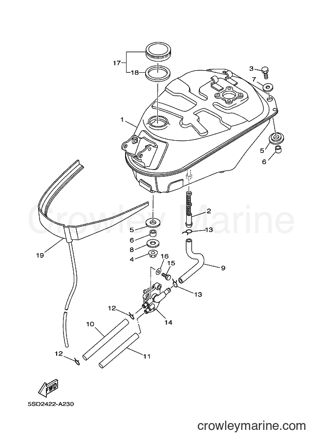 2002 Scooter T105E - T105E (5SD2) [010] - FUEL TANK