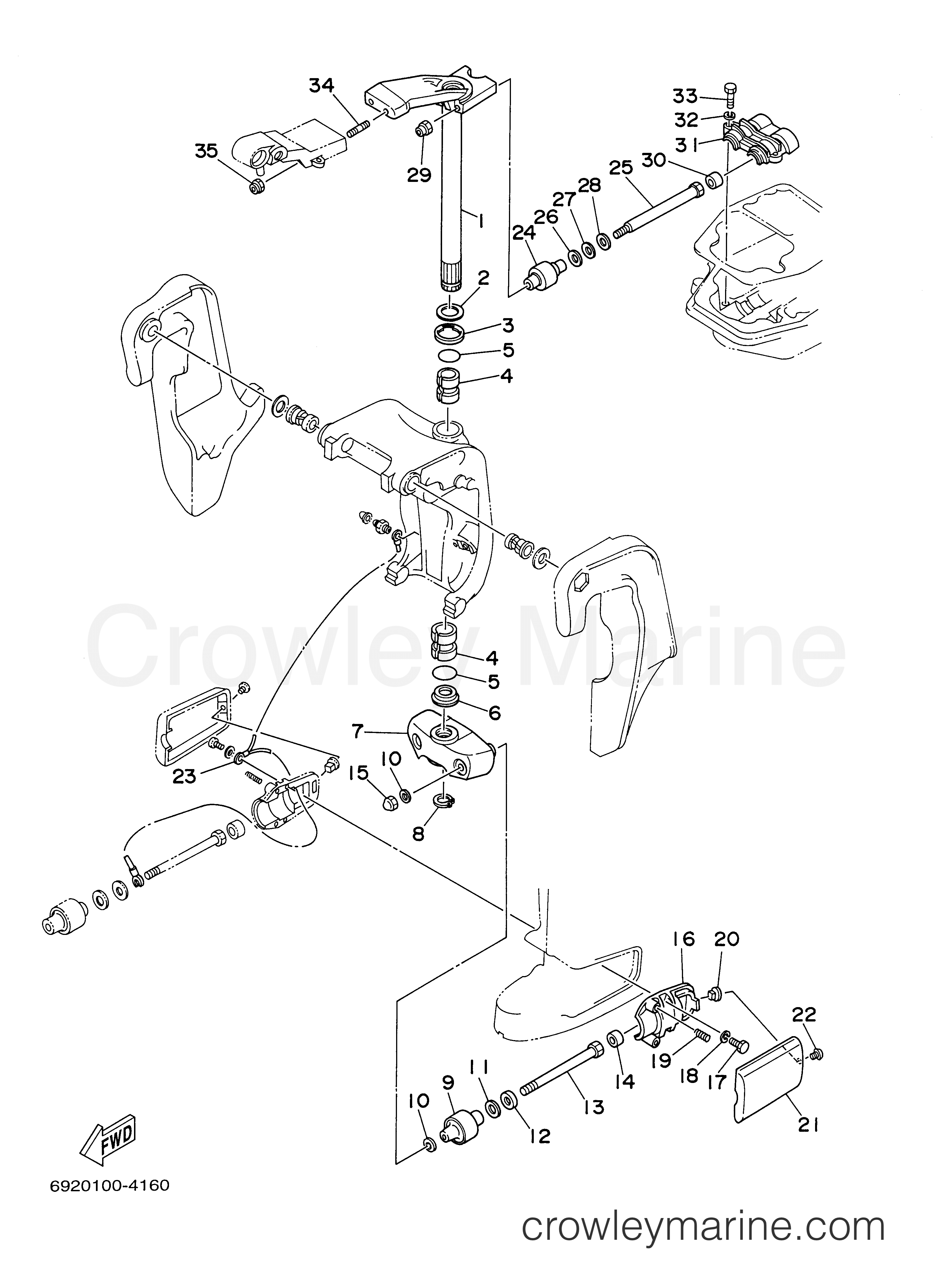 Yamaha Motors E75MLHY - BRACKET 3