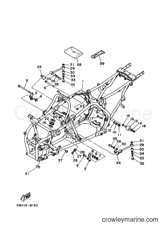 1989 ATV YFZ350 - YFZ350 (3GG1) [030] - FRAME