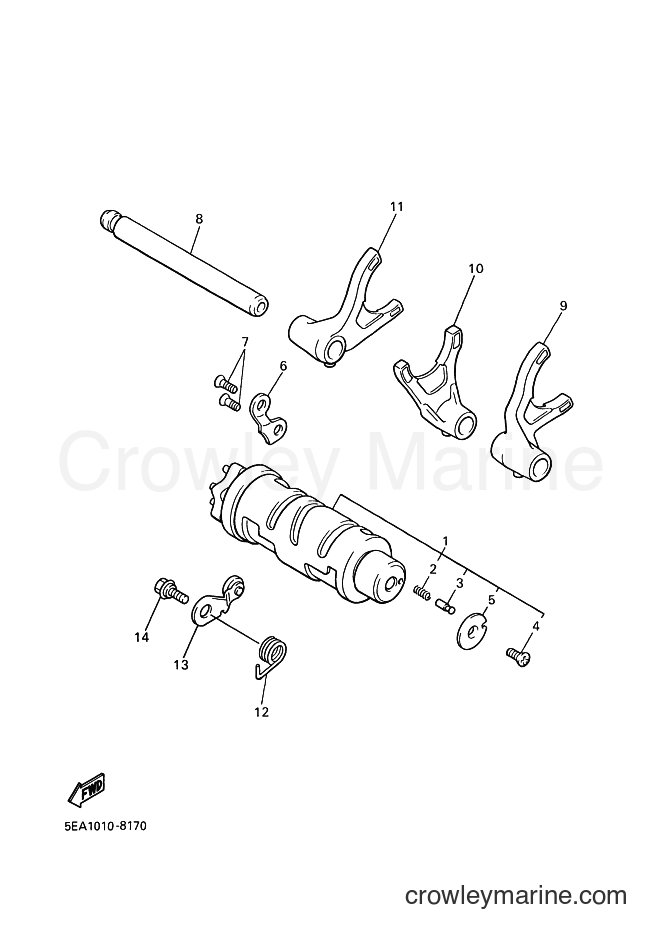 1999 Street Bike XJR1300 - XJR1300 (5EA2) [010] - SHIFT CAM & FORK