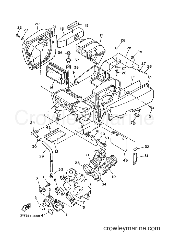 1996 Dirt Bike XTZ660 - XTZ660 (4MY3) [090] - INTAKE