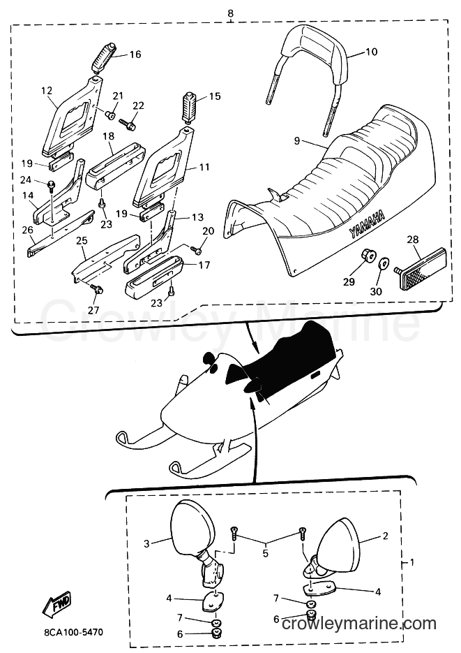 1995 Snowmobile VX600 - VX600 (8CA2) [020] - ALTERNATE FOR BODY RIGGING