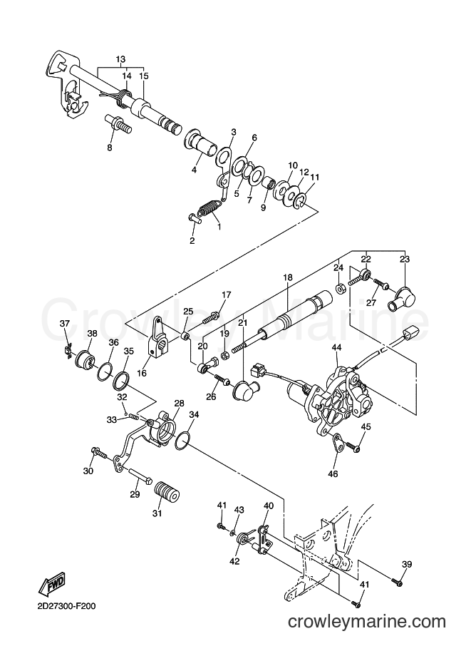 2008 Sport Bike FJR1300AS - FJR1300AS (2D2E) [010] - SHIFT SHAFT
