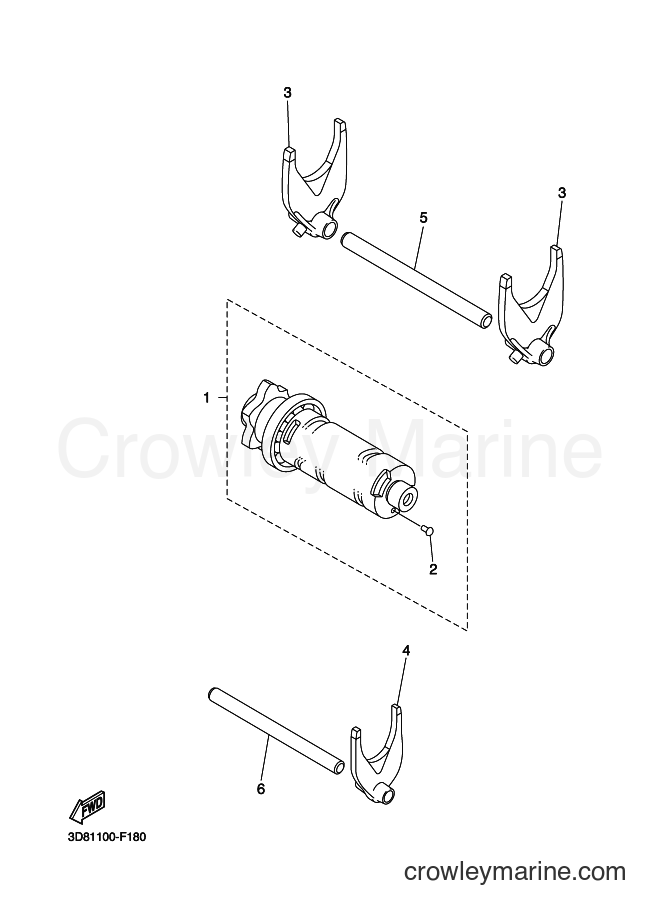 Yamaha Motors XVS13CA (27D3) [010] - SHIFT CAM & FORK