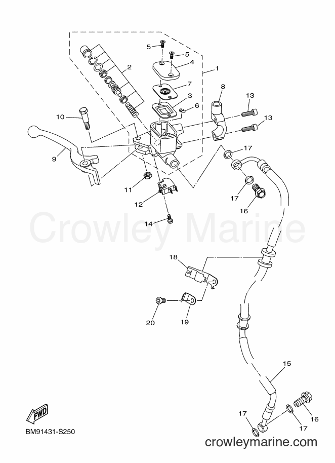 2017 Street Bike LTV125-A - LTV125-A (BM93) [010] - FRONT MASTER CYLINDER