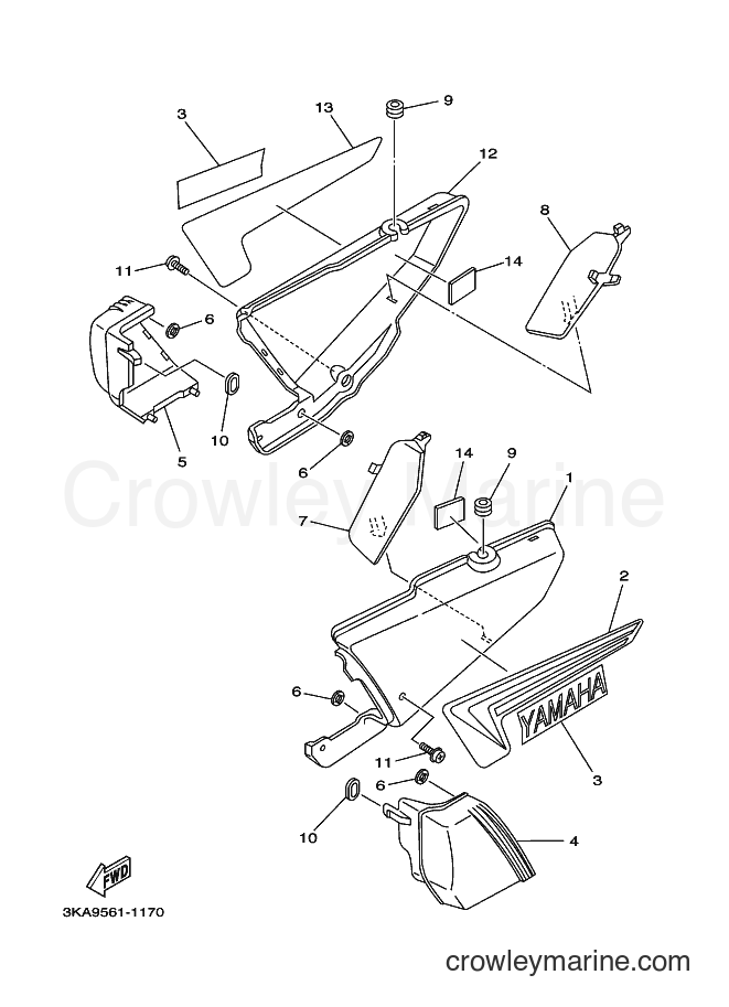 Yamaha Motors RX-K (3KA9) [010] - SIDE COVER