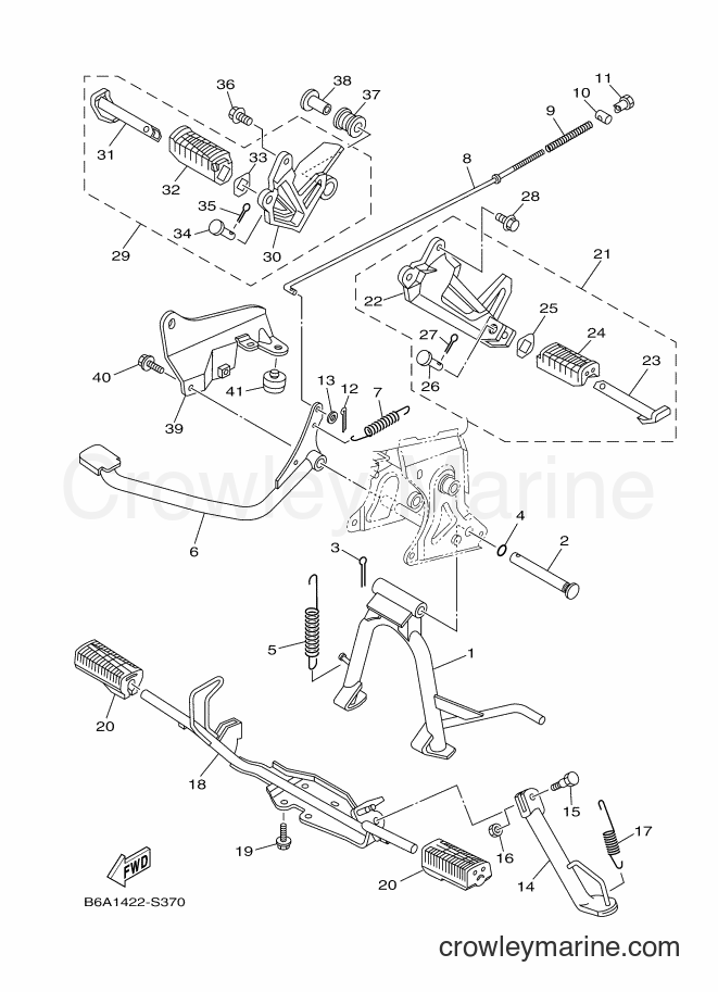 2017 Scooter T110LE - T110LE (B6A2) [010] - STAND & FOOTREST