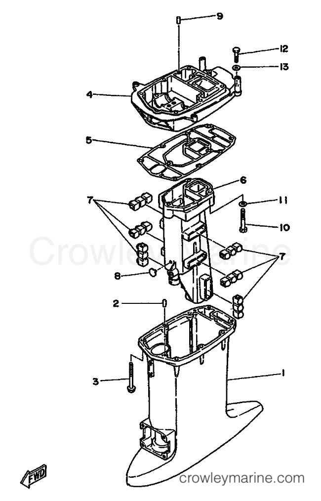 Yamaha Motors 30D (6J8) [999] - UPPER CASING